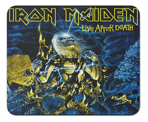 Rnm-0438 Mouse Pad Iron Maiden Live After Death (21x17 Cms)