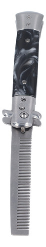 Cepillo De Pelo Switchblade Pein De Acero Inoxidable Con Res