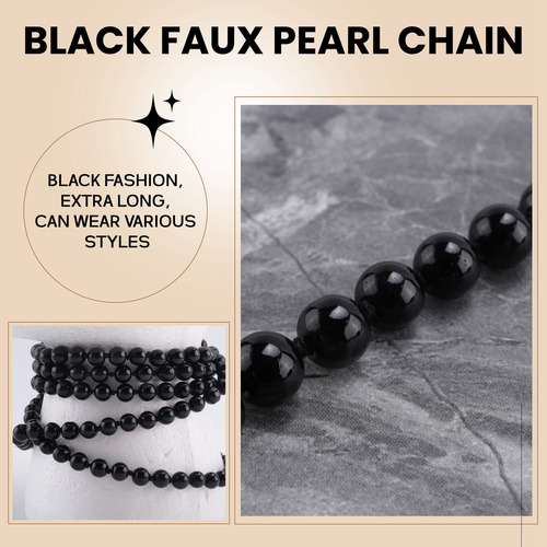 Collar De Cadena De Suéter Largo Con Perlas De Imitación A L