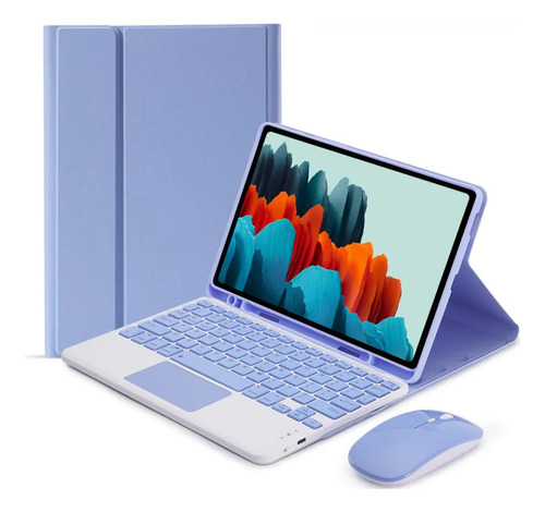 Funda De Tableta Con Teclado Táctil Para Samsung Galaxy Tab