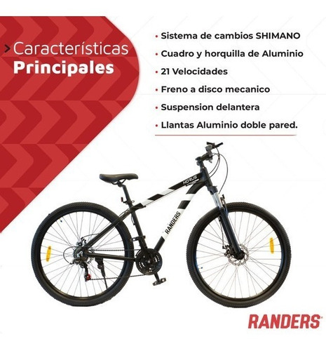 Imagen 2 de 10 de Bicicleta Mountain Bike Rodado 29 Negra Mundo Gym Talle L