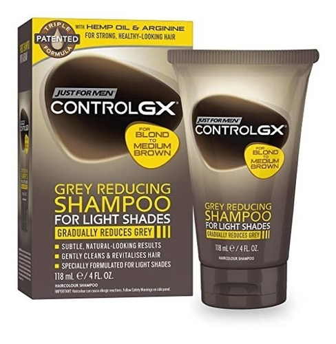 Just For Men Control Gx Grey Reducción Champú Cabello Marrón