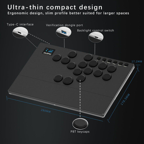 Nlofin Arcade Stick Sin Palanca Controlador Sin Palanca De Y
