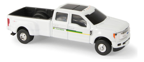 Miniatura 1/64 Ford F-350 John Deere Tomy Ertl Detalhado Cor Branco