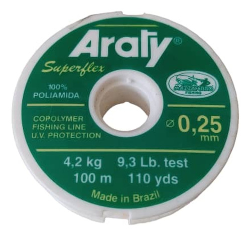 Nailon Araty Unicolor 0.25mm 4.3kgs/9.3lbs