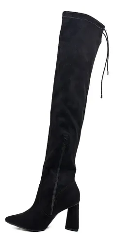 Botas Mujer Via Marte Ca a Alta Bucaneras Taco Ancho 234108