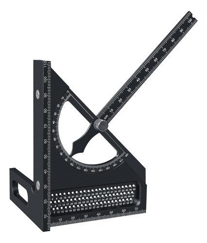 Regla De Medición Multiángulo 3d De Carpintero, Negro
