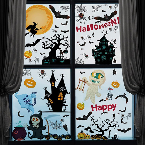 Pegatinas Para Ventana De Cristal Estático De Halloween