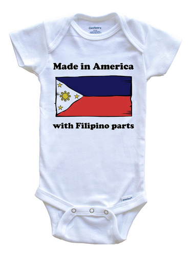 Made In America With Filipino Parts Funny Philippines Flag .