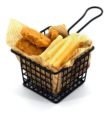 Imagen 2 de 7 de Mini Cesta Para Servir Papas Fritas Nuggets Cocina