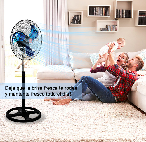 Ventilador Pedestal Piso Pared 3en1 Con 3 Aspas 18 Pulgadas