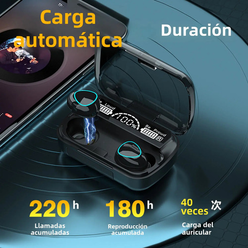Audífonos M10 Tws Bluetooth 5.3 Con Pantalla Led Y Micrófono