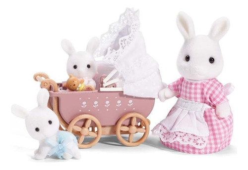 Calico Critters Connor Ternurines Mamá Conejo Carriola Bebé