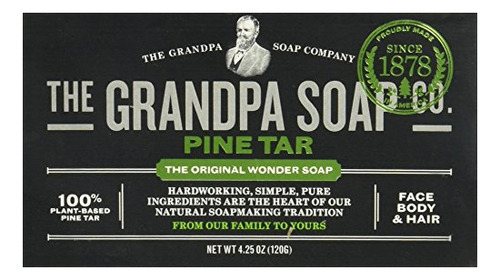 Jabón En Barra De Alquitrán De Pino De The Grandpa Soap Comp
