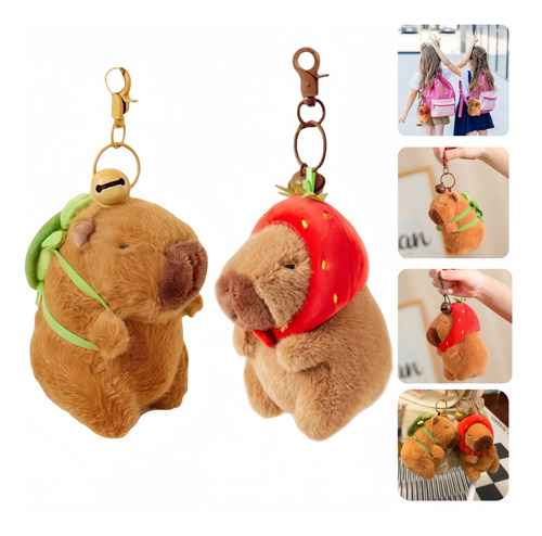 Llavero De Felpa Con Forma De Capibara Para Niños, 2 Unidade