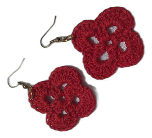 Aros Crochet Rojos