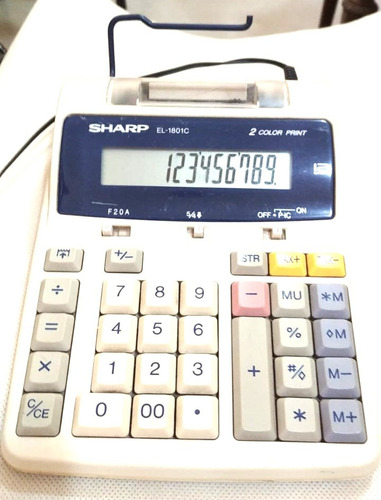 Calculadora Sharp El- 1801 C Com Fonte 
