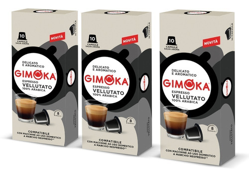 Pack 30 Cápsulas Nespresso Compatibles - Vellutato Gimoka