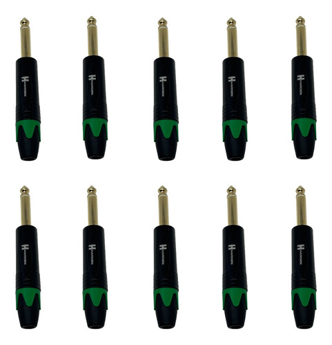 Plug Mono 6.3mm, 1/4 Np2x Harden De Baquelita Metal 10pzs 