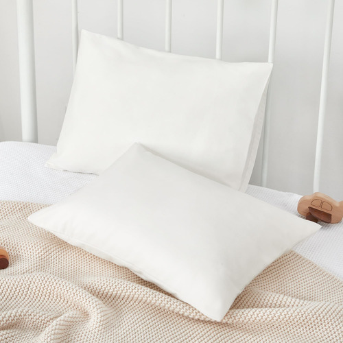 Juego De 2 Fundas De Almohada Para Niños Color Blanco Puro