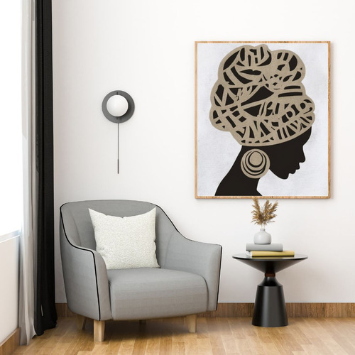 Cuadro Decorativo Digital Descargable Mujer Africana