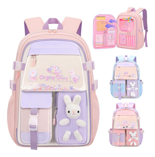 Mochila Escolar Ligera Kawaii De Dibujos Animados Impermeabl