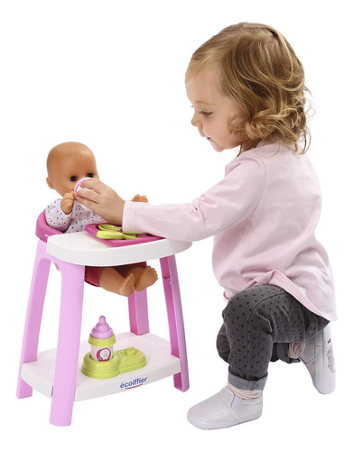 Set De Silla De Comer Y Cambiador Para Muñecas