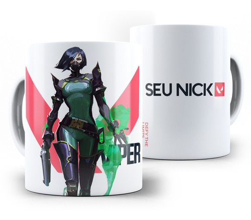 Imagem 1 de 10 de Caneca Valorant Viper Com Nome Personalizado