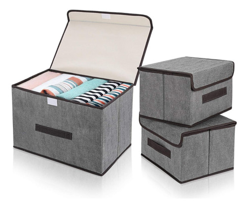 Cajas Organizadoras Tela Plegable X3 Unidades 