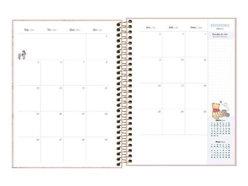 Agenda 2024 Tilibra Planner Semanal 177x240 Ursinho Pooh Rsa