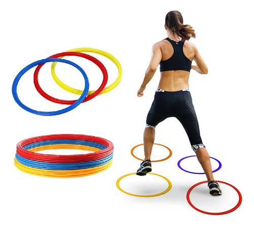Set 12 Aros De Agilidad 40 Cm Entrenamiento Deporte Futbol