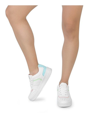 Imagen 3 de 4 de Tenis Casuales Mujer Clásicos De Moda 1150-780-b