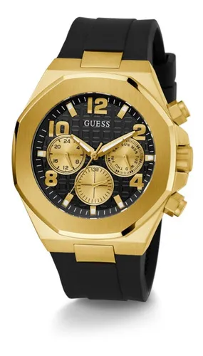 Reloj Guess Hombre Caballero Analógico Color de la correa Negro/Dorado