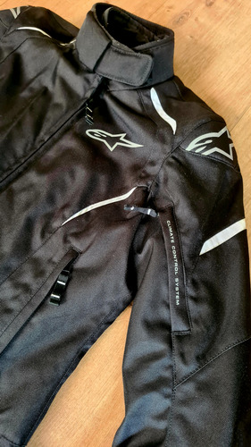 Chamarra Moto Mujer Ch - Alpinestar Gunner Stella Wp Negro Con Blanco Lisa Ch - S (Usado)