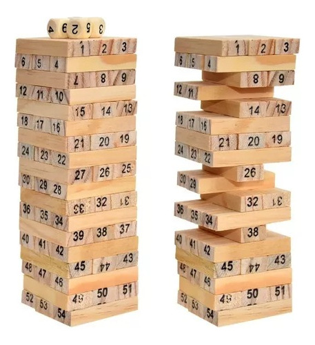 Jenga Juego De Mesa Madera 48 Piezas