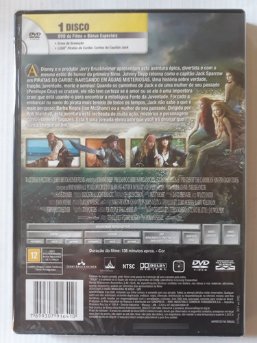 Dvd Piratas Do Caribe - Navegando Em Águas Misteriosas
