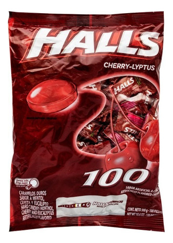 Halls Cherry En Pepa X 100 Und