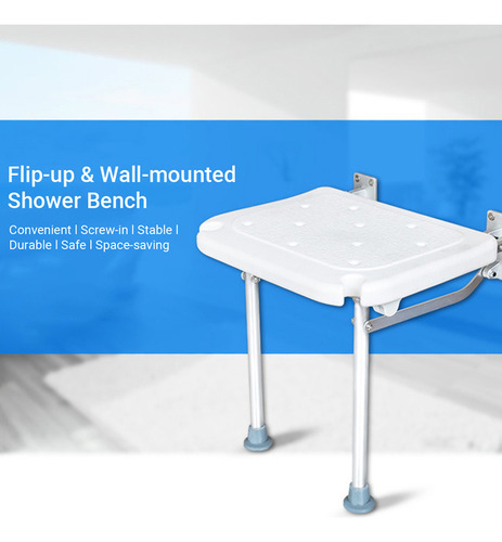 Banco De Ducha Plegable Montado En La Pared, Abatible, Para