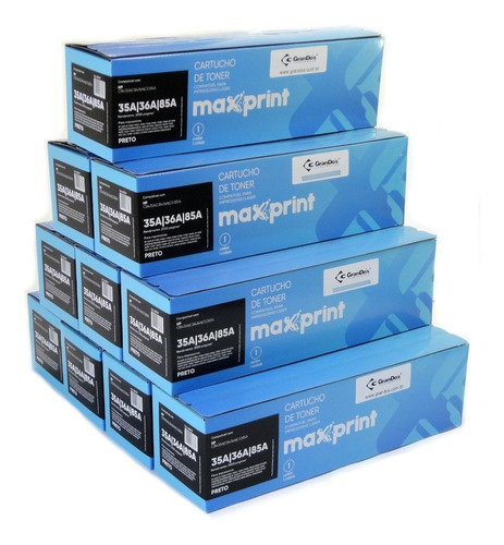 Toner Maxprint Compatível Com  85a 36a 35a Caixa 10 Toners