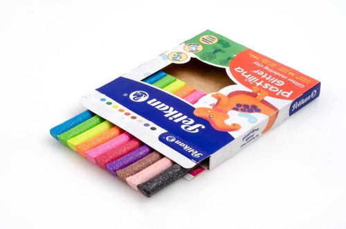 Imagen 3 de 7 de Plastilina Pelikan Glitter X 10 Barras (180 Gramos)