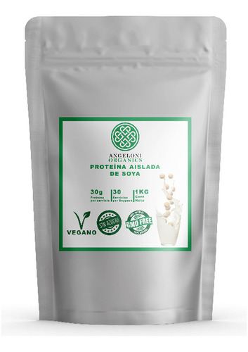 Proteína De Soya 1 Kg Aislada Pura 100% Vegana Gmo Libre 