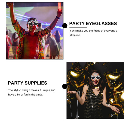 Anteojos De Feliz Año Nuevo, 3 Unidades, Gafas De Fiesta De