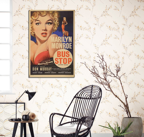 Cuadro 30x45cm Marilyn Monroe Bus Stop Cine Vintage Pin Up