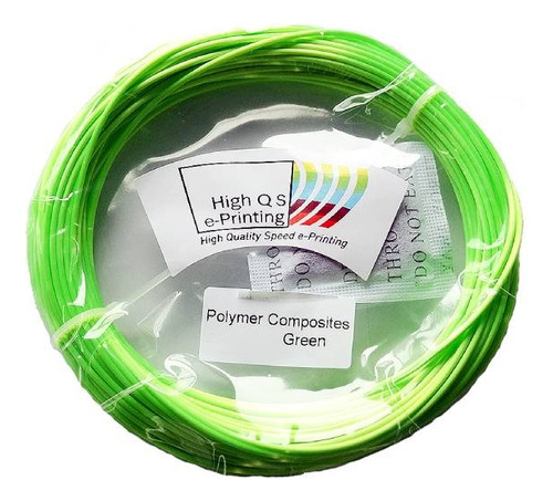 Sobre 50gr De Filamento Polymercomposites Hq 3mm Verde