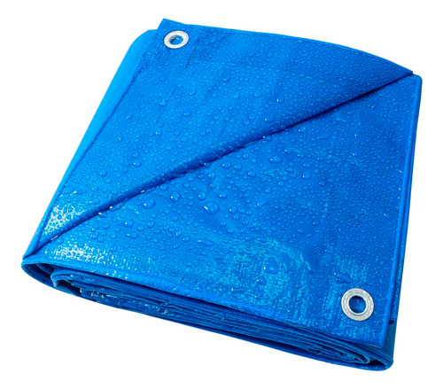 Lona Plástica De Proteção Cobertura Impermeável Azul 7x5 Mts