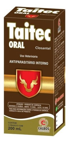 Taitec Oral 200 Ml Tratamento Bicho Da Cabeça Ovinos/bovinos