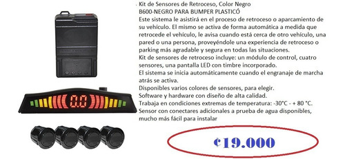 Sensor De Reversa Para Bumper Plástico 