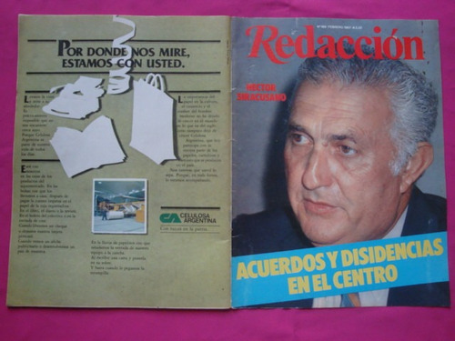 Revista Redaccion N° 168 1987 Acuerdos Disidencias El Centro