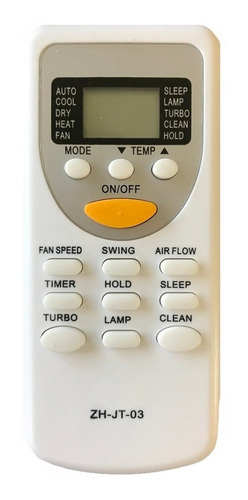 Controle Remoto Para Ar Condicionado Split Embrar Zh/jt-03 Cor Branco