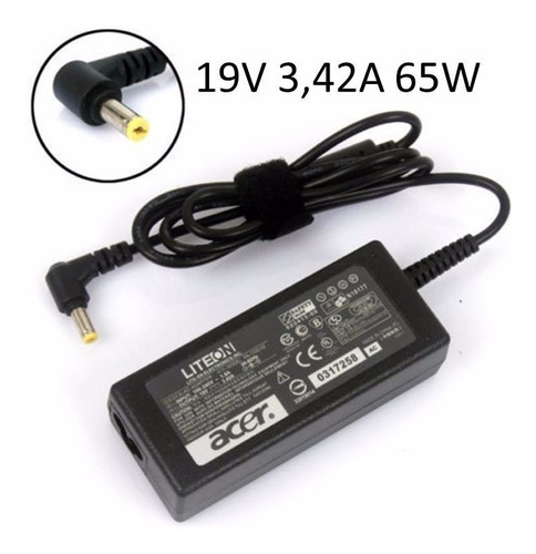 Cargador Laptop Adaptador Acer 19v 3.42a 65w Amarilla